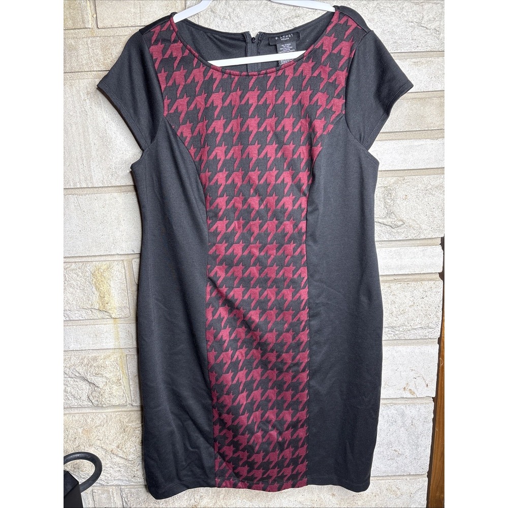 Women's Black/Whine Sleeveless Dress B. Smart Brand Size 18W‎ EUC